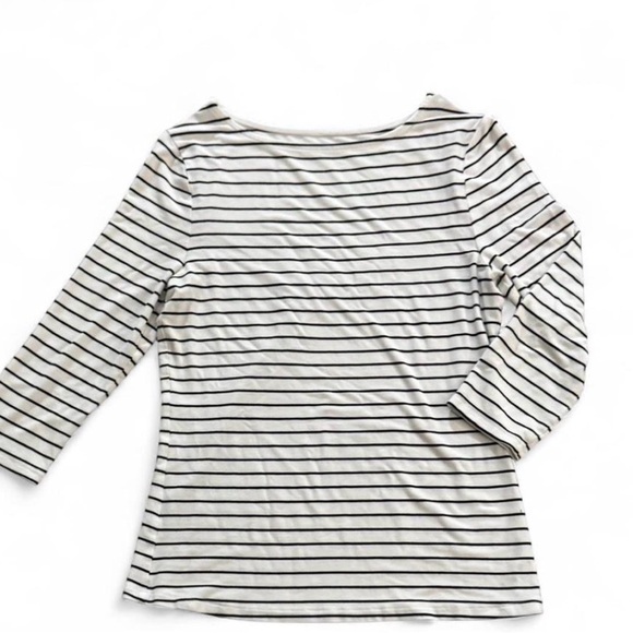 a new day Tops - A New Day White with thin black striped top